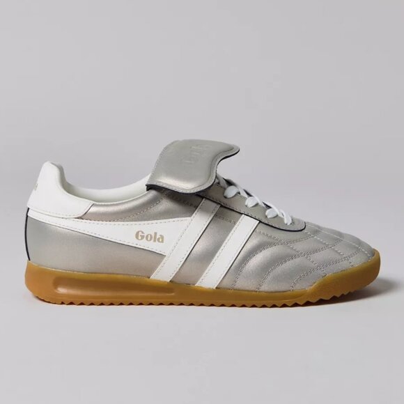 Gola Women's Stadium '86 Metallic Sneaker Color Champagne/Off White - Picture 2 of 5